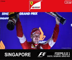 yapboz Vettel G.P Singapur 2015